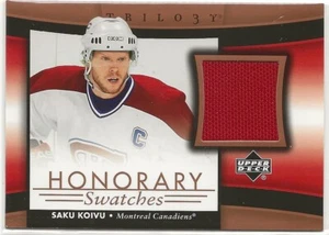 2005-06 Oberdeck Trilogie Ehrenfarbfelder #HSSK Saku Koivu Montreal Canadiens - Bild 1 von 2