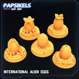 Huevos alienígenas internacionales 32 mm Papsikel miniatura AvP, extraterrestres, xenomorfos - Imagen 1 de 1