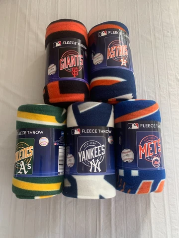 MLB Assorted Teams Fleece Throw Blanket 50" x 60" Northwest Company Cover