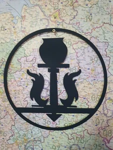 Ceramista il segno della corporazione in acciaio 3mm da 50cm-90cm albero di maggio logo decorativo - Foto 1 di 6