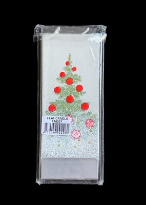 Christmas Tree Flatyz Handmade Decorative Flat Candle 2 Wicks Dripless F18207 - Image 1 of 2