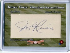2022 Historic Autographs World Series Trivia Signature Jim Rivera Cut Auto 2/12