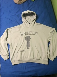 H&M Wednesday gray hoodie size M - Picture 1 of 10