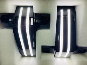 99-18 Silverado/Sierra GM Espejos de remolque Luces marcadoras de conmutación / NEGRO BRILLANTE - Imagen 1 de 11