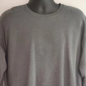 Men's Fleece Crewneck Sweatshirt Gray Size Large Fruit Of The Loom - Picture 1 of 9