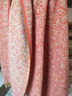 THICK WARM gift yak wool shawl handmade Reversible design Throw unisex Blanket - Image 1 of 4