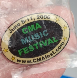 CMA Music Festival 2006 Silberfarbene Emaille Anstecknadel Neu - Bild 1 von 5