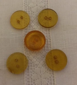 Vintage 5 Tested Bakelite Buttons Button Lot 28-9 - Picture 1 of 3