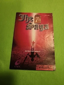 THE 7TH SAGA Super Nintendo Instruction Manual Booklet Only SNES - Picture 1 of 2