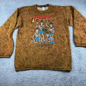 Vintage Disney Indiana Jones Sweatshirt Temple of the Forbidden Eye S/M 90s - Picture 1 of 8