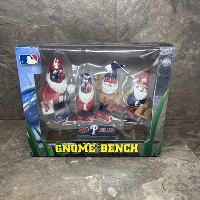 Philadlephia Phillies Gnome Bench By Forever Collectibles Baseball MLB Red Blue - Image 1 of 4