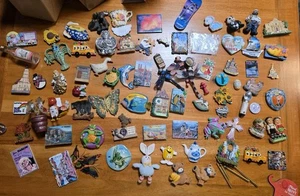 Lot über 70 Vintage Reise/Souvenir Kühlschrankmagnete Belize Cayman Innbruck - Bild 1 von 23