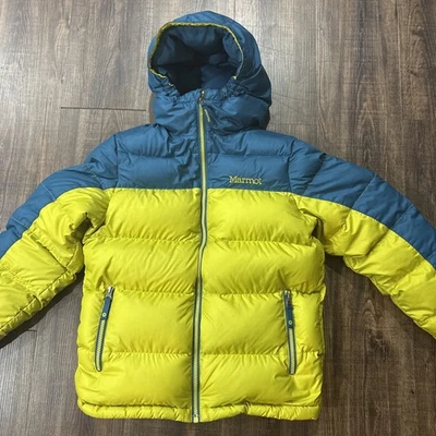 Куртка-пуховик Marmot молодежная большая 700 направляющих с капюшоном пальто на молнии - Изображение 1 из 4