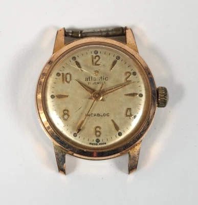 Vintage atlantic Women's Watch Wind-Up 23mm 21 Jewels - Runs, Needs Servicing - Image 1 of 4