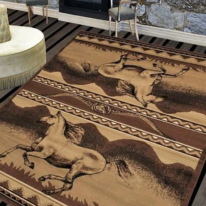 Rug for Lodge 5x7 cabin rugs horse decor design bohemian area rugs 8x10 - Picture 1 of 9
