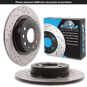 REAR GROOVED DRILLED 278mm BRAKE DISCS FOR VAUXHALL OPEL ASTRA H 2.0 TURBO VXR - Afbeelding 1 van 7