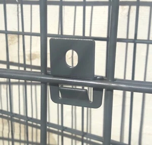4x DSM Clips Adapter Edelstahl Doppelstabmattenzaun Halter Befestigung Zubehör - Bild 1 von 5