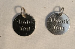 Danke Charms, Bastelbedarf zum Selbermachen, Metall, 60 Stück, 1/2 Zoll - Bild 1 von 2