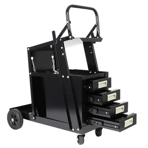 Wiltec Schweißwagen mit 4 Schubladen Stahl 4 Rollen max 100 kg Werkstatt - Bild 1 von 9