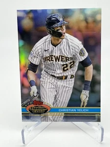 2021 TOPPS STADIUM CLUB CHROME CHRISTIAN YELICH 1991 VARIATION#209 - Picture 1 of 6