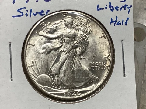 1946 S Walking Liberty Silver Half *Grand Pa’s Collection* Nice1, Don’t Miss Cover