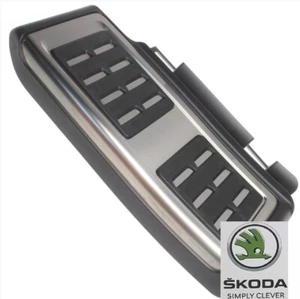 Skoda Edelstahl Blende Fussstütze für Octavia 3 4 Superb 3 4 Karoq Kodiaq NEU - Bild 1 von 1