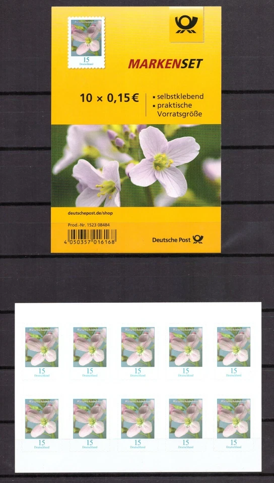 AM0542) Germany 2018 Mi 3431 Self-Adhesive Booklet FB 82 MNH, Full Sheet - Image 1 of 1