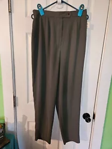 NWT Fashion Bug Green Straight Leg Dress Pants Size 14/16 Elastic Waist - Picture 1 of 3