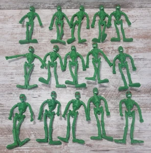 Skeleton Rubber Bendy Toy Decorations Halloween Bendable Green Lot of 15 - Picture 1 of 15