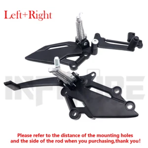 For KAWASAKI NINJA 250/R Z250 EX250 Pair Black Shift Lever Foot Peg Bracket - Imagen 1 de 10