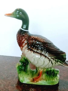 Vintage Ceramic Painted Mallard Duck Drake Figurine Farmhouse Hunter Man Cave - Picture 1 of 7