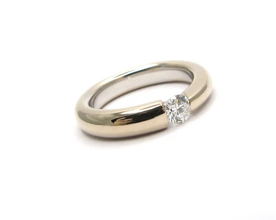 SPANNRING WEISSGOLD 750 BRILLANT 0,33 CT BREITE 4,4 MM GR. 56 JG 950100540300012 - Bild 1 von 4