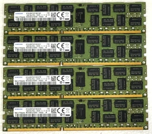 Samsung 64GB DDR3 Kit 4 x 16GB LRDIMM PC3L-12800R Server Memory M393B2G70EB0-YK - Picture 1 of 6