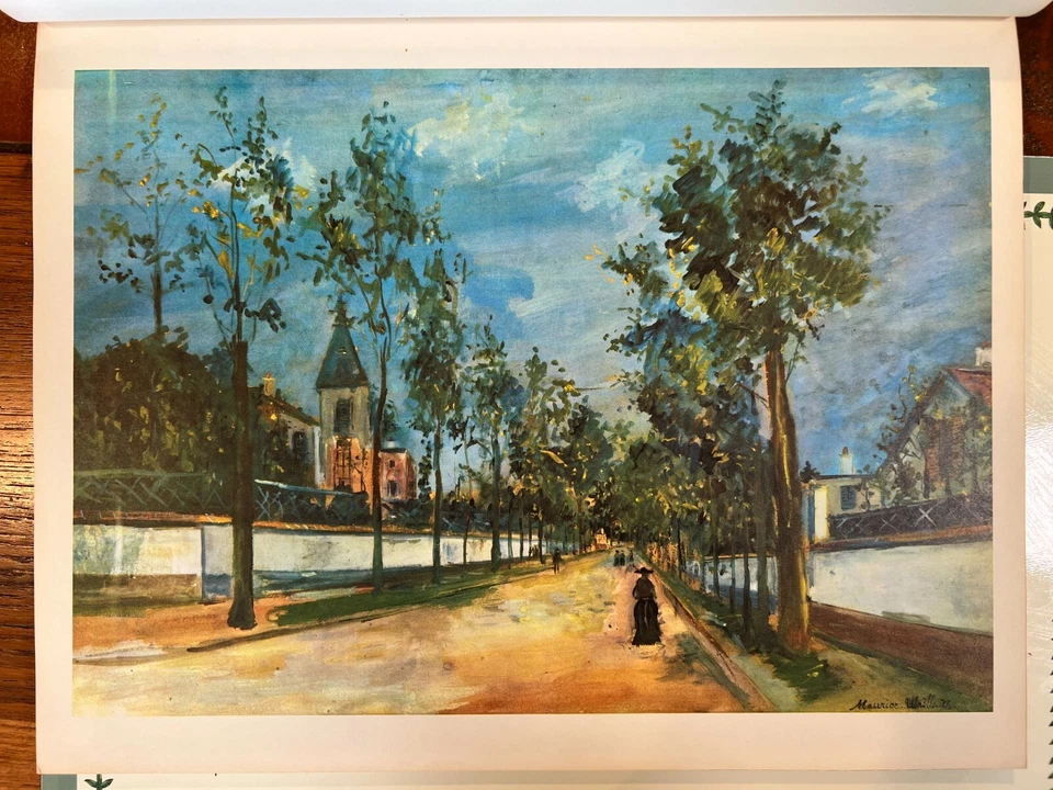 Impresión Maurice Utrillo "Una calle en los suburbios", 14 5/8" x 11 1/4" (papel) Foto 1 de 1