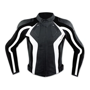 Racing Motor Sports Track Leather Jacket Motorbike Motorcycle A-PRO White - Picture 1 of 8