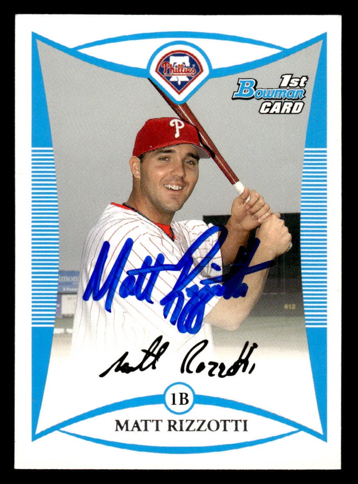Matt Rizzotti signed auto 2008 Bowman #BP87 card - Image 1 of 2