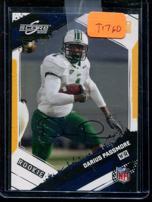 t1760 -2009 Score Inscriptions Autographs Gold Zone #329 Darius Passmore Auto/50 - Image 1 of 1