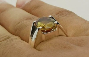 Anello alessandrite naturale 7,25 carati in argento sterling 925, anello fatt... - Foto 1 di 6