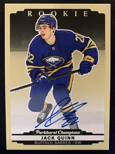 2022-23 UD PARKHURST CHAMPIONS ROOKIE AUTO JACK QUINN #322 - Picture 1 of 2