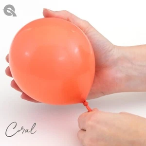11" Solid Coral Latex Balloons - Orange/pink Qualatex Party Supplies - 50ct - Picture 1 of 1
