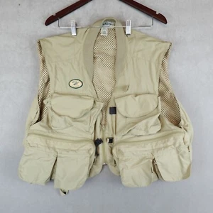Vintage LL BEAN Fly Fishing Vest Mens Zipper Lots of Pockets Size Large 0V728 - Picture 1 of 8