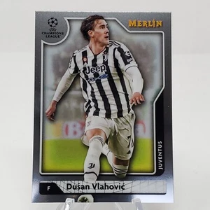 Topps Merlín 2021-22 cromo UEFA #92 Dusan Vlahovic Juventus - Imagen 1 de 2