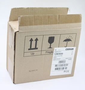 Box of 10x Osram DULUX D 13W/830 G24d-1  LUMILUX Warm White Lights - Brand New - Picture 1 of 13