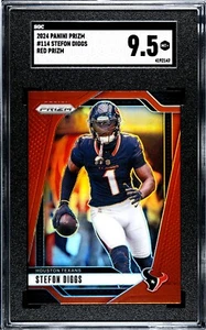 2024 Panini Prizm Stefon Diggs Red Prizm SGC 9.5 SSP - Picture 1 of 2