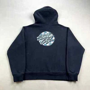 Santa Cruz Skateboards Hoodie Sweatshirt Womens XS Black Checkerboard Pullover - Picture 1 of 15