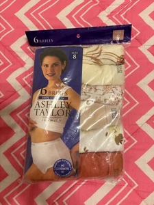 NEW *SALE* SEALED 6 Vintage Ashley Taylor COTTON BRIEFS SZ 8 Assorted NWT - Picture 1 of 5