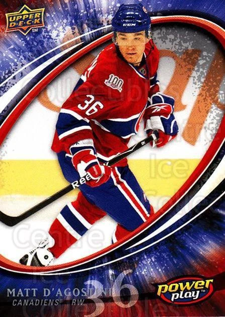 2008-09 UD Power Play #345 Matt D'Agostini - Image 1 of 1