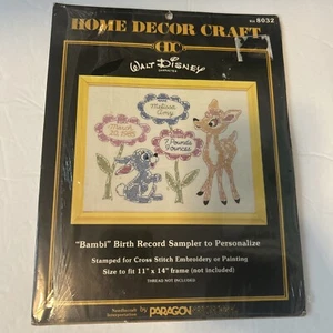 Kit de punto de cruz Bambi hilo dental registro de nacimiento para personalizar artesanía Paragon estampada - Imagen 1 de 6