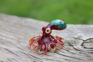 Estatuilla de pulpo de vidrio hecha a mano - Criatura marina de murano miniatura - Coleccionable - Imagen 1 de 5
