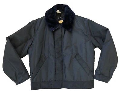 Abrigo Chaqueta Bombardero De Colección RefrigiWear Para Hombres Talla XL Cuello de Piel Sintética Ropa de Trabajo Nuevo con Etiquetas Foto 1 de 4